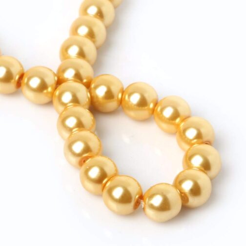 Golden glass pearl moti beads,golden pearls for jewelry making