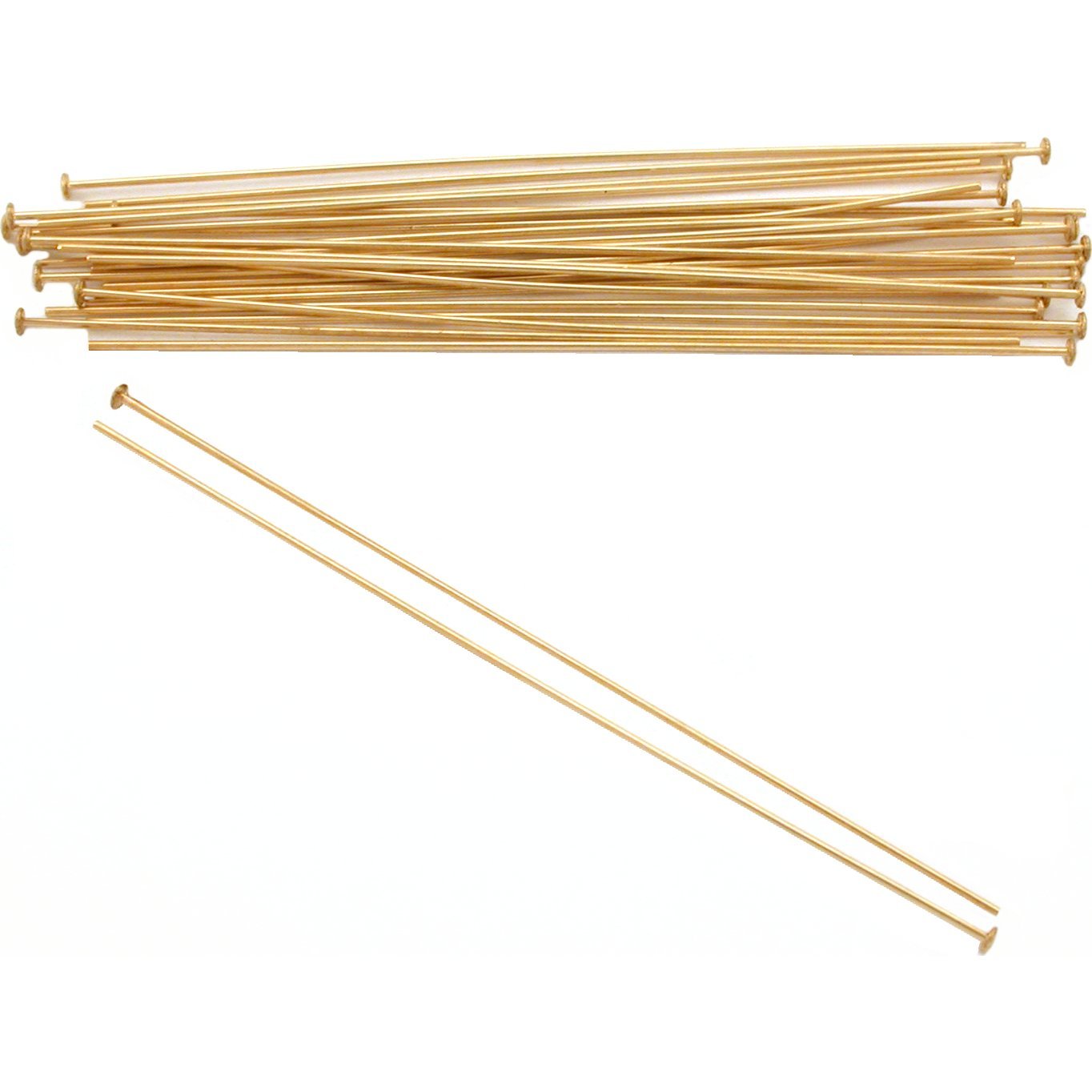 Gold Plated Head Pins for Jewelry Making