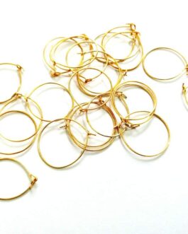 pack of 25 pairs earring making hoops wire
