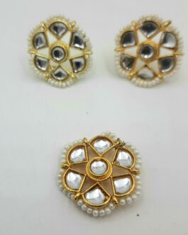 pack of earrings and 1 connector pcs kundan connectors