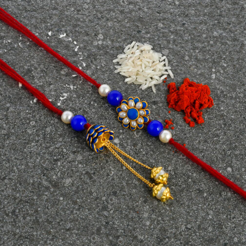 Bhaiyaa bhabhi Rakhi combo set, kundan rakhi, rakhi combo for bhaiya and bhabhi, rakhi combo set online