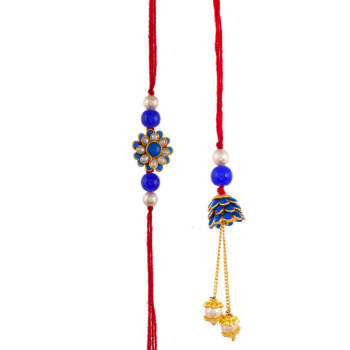 Bhaiyaa bhabhi Rakhi combo set, kundan rakhi, rakhi combo for bhaiya and bhabhi, rakhi combo set online