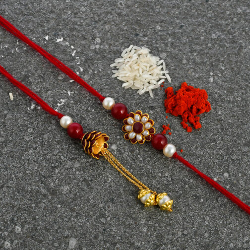 Bhaiyaa bhabhi Rakhi combo set, kundan rakhi, rakhi combo for bhaiya and bhabhi, rakhi combo set online